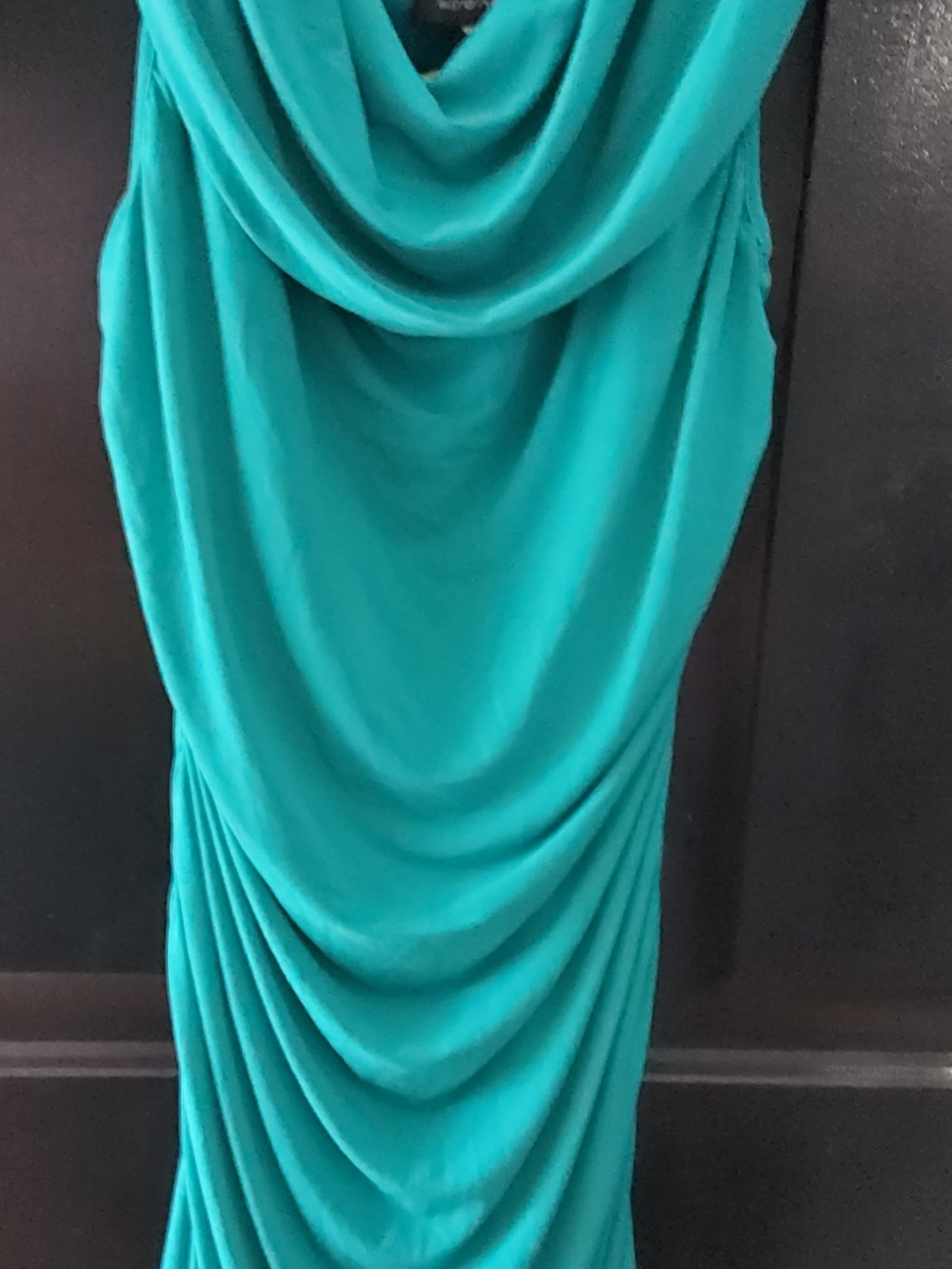 Spense Teal Cowl Neck Maxi Dress Sz 10